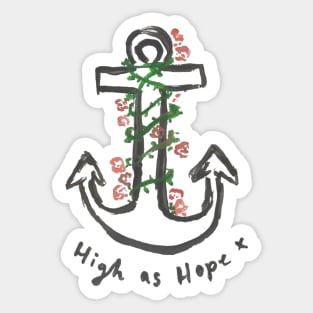 Florence Welch High As Hope Anchor Art Doodle Sticker